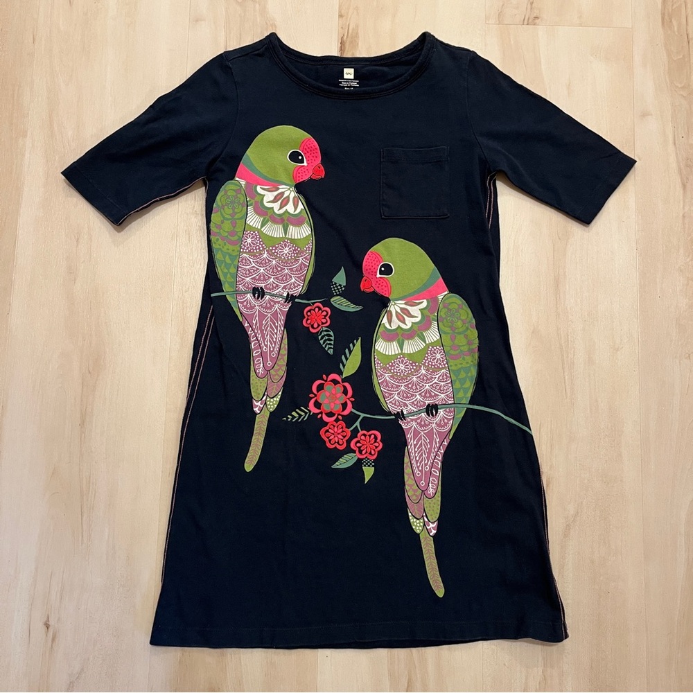 Tea Collection 10 short sleeve bird printed dress - Picture 2 of 6